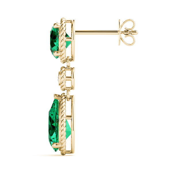 Pear Gemstone Earrings · 0.03 ct tw