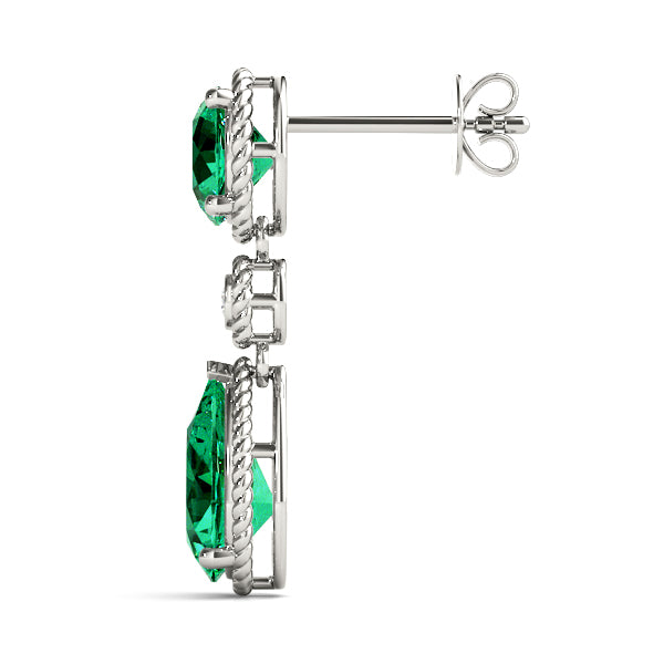 Pear Gemstone Earrings · 0.03 ct tw