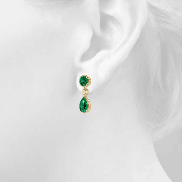 Pear Gemstone Earrings · 0.03 ct tw