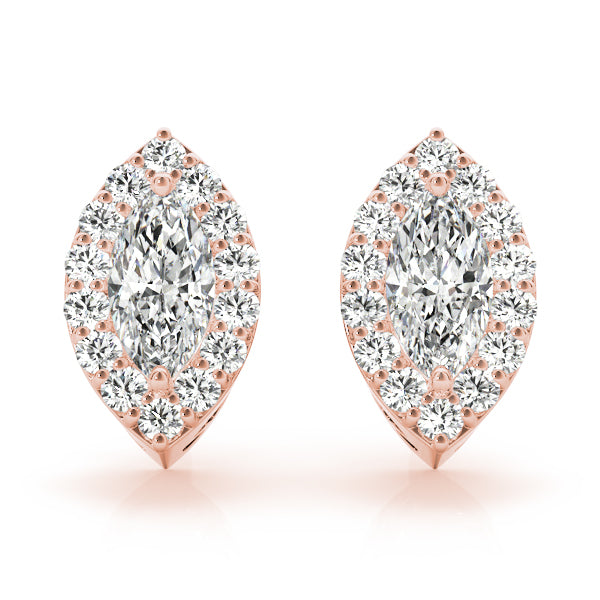 Marquise Halo Diamond Earrings · 0.30 ct tw