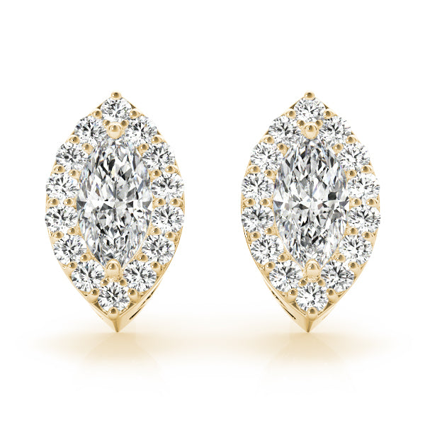 Marquise Halo Diamond Earrings · 0.21 ct tw