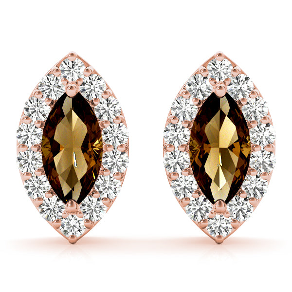 Marquise Halo Diamond Earrings · 0.21 ct tw