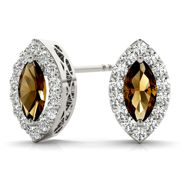 Marquise Halo Diamond Earrings · 0.30 ct tw