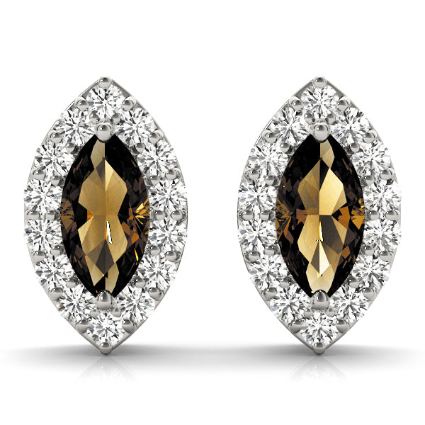 Marquise Halo Diamond Earrings · 0.21 ct tw