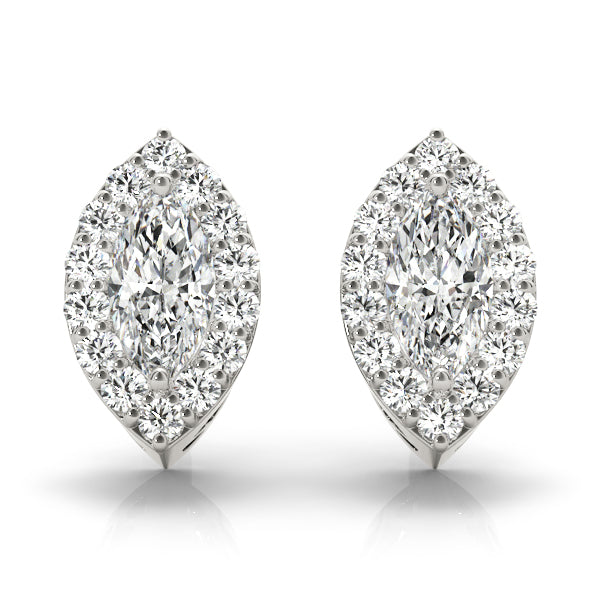 Marquise Halo Diamond Earrings · 0.27 ct tw