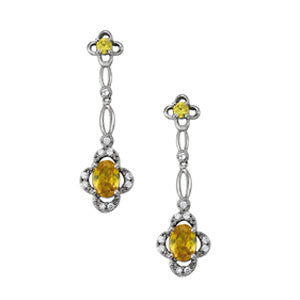 Round Oval Gemstone Earrings · 0.22 ct tw