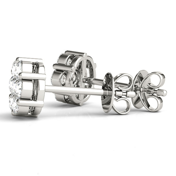Cluster Diamond Earrings · 0.98 ct tw