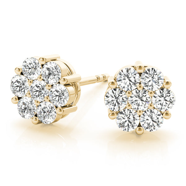 Cluster Diamond Earrings · 0.98 ct tw