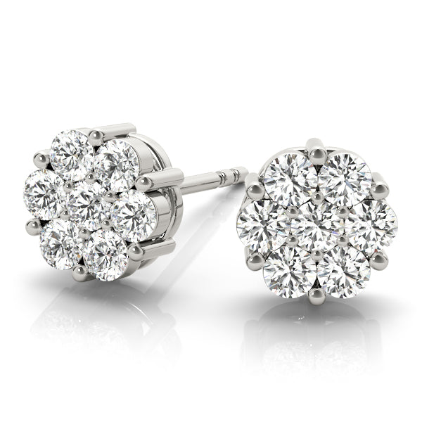 Cluster Diamond Earrings · 0.49 ct tw