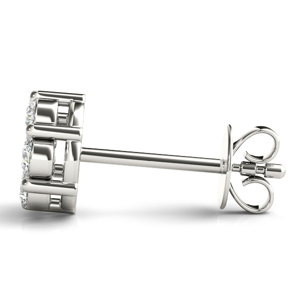 Cluster Diamond Earrings · 0.98 ct tw