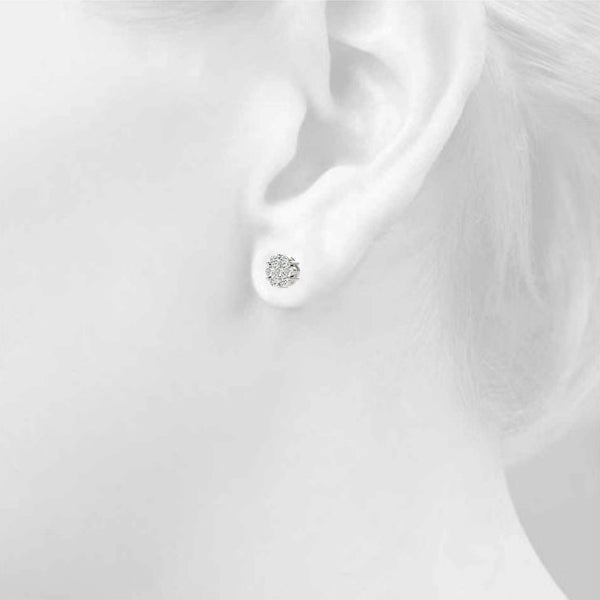 Cluster Diamond Earrings · 0.98 ct tw