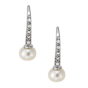 Pearl Gemstone Earrings · 0.10 ct tw