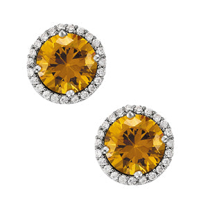 Round Gemstone Earrings · 0.46 ct tw