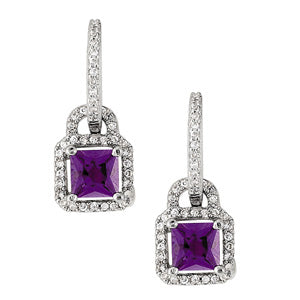 Square Cushion Gemstone Earrings · 0.43 ct tw