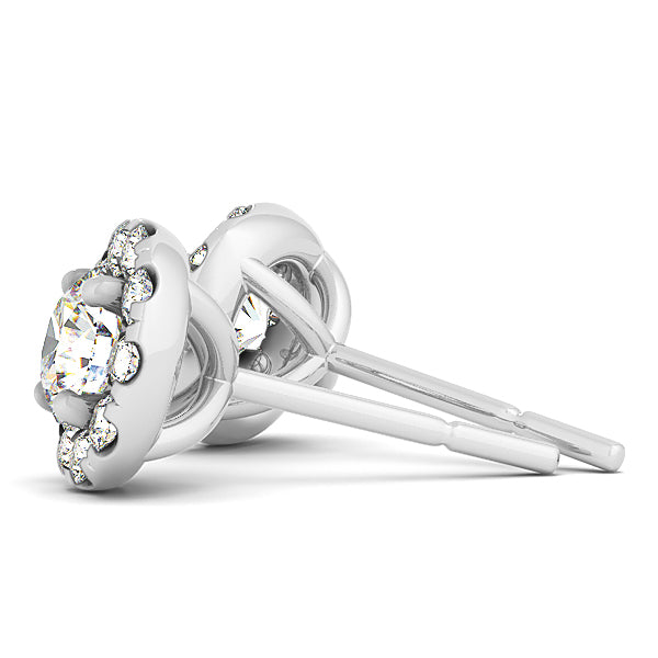 Round Halo Diamond Earrings · 0.62 ct tw