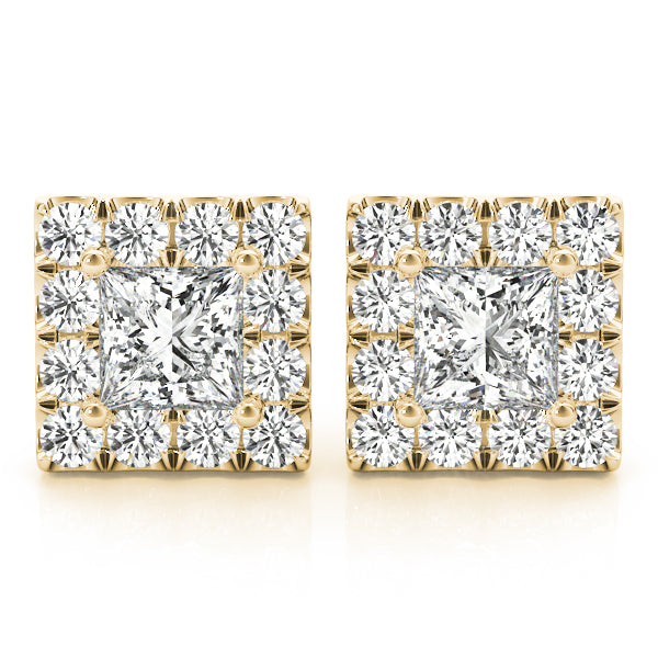 Square Halo Diamond Earrings · 0.32 ct tw
