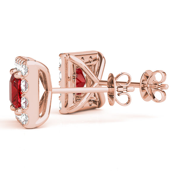 Square Halo Diamond Earrings · 1.98 ct tw