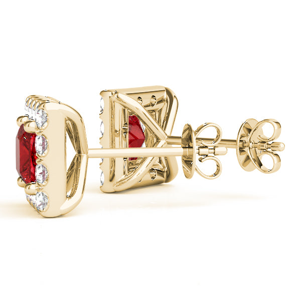 Square Halo Diamond Earrings · 1.92 ct tw