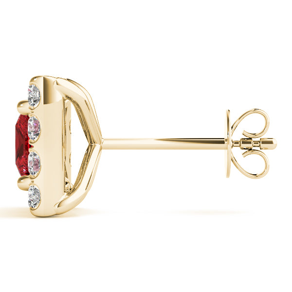 Square Halo Diamond Earrings · 1.98 ct tw