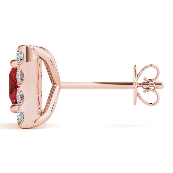 Square Halo Diamond Earrings · 1.98 ct tw