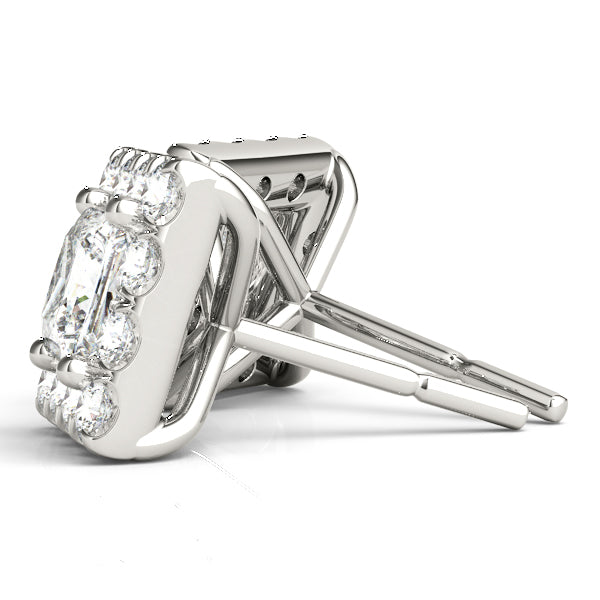 Square Halo Diamond Earrings · 1.98 ct tw