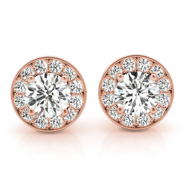 Round Halo Diamond Earrings · 1.92 ct tw