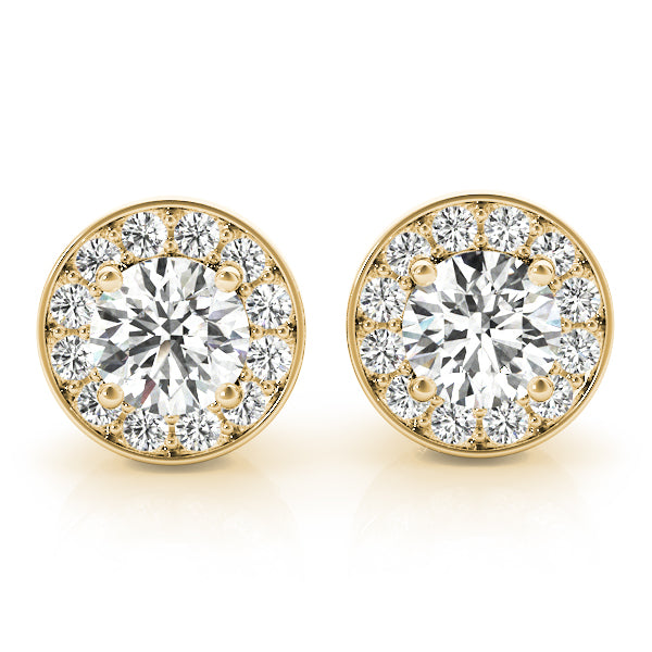 Round Halo Diamond Earrings · 1.92 ct tw