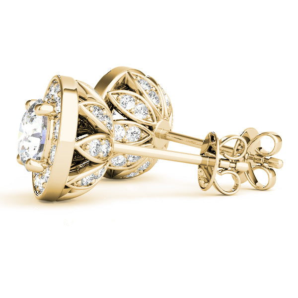 Round Halo Diamond Earrings · 1.39 ct tw
