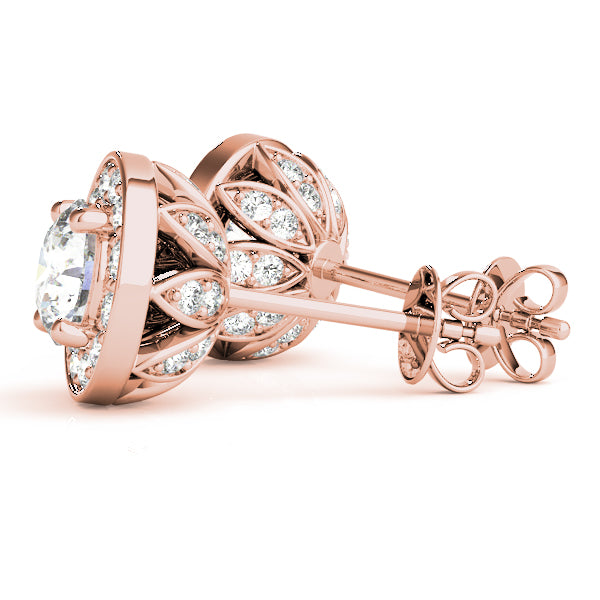 Round Halo Diamond Earrings · 1.39 ct tw