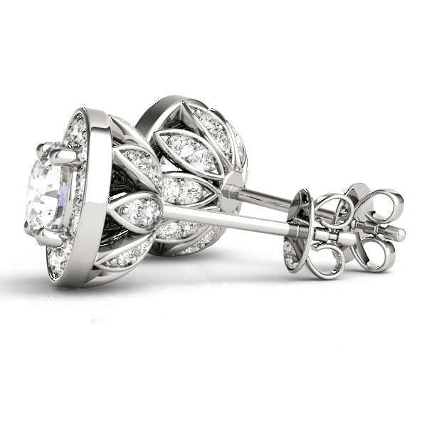 Round Halo Diamond Earrings · 1.92 ct tw