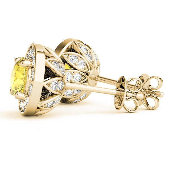 Round Halo Diamond Earrings · 1.39 ct tw