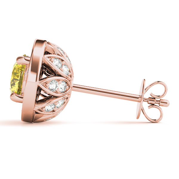 Round Halo Diamond Earrings · 1.39 ct tw