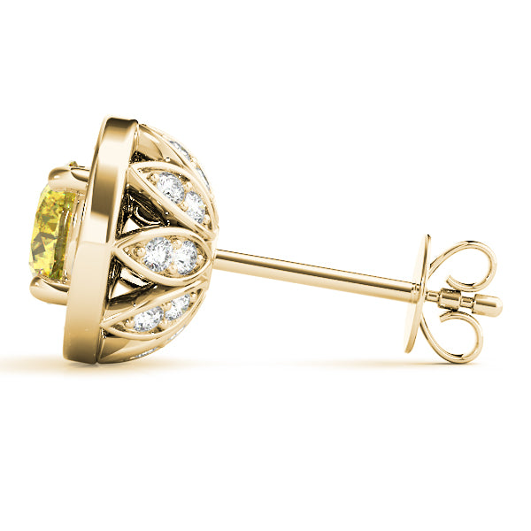 Round Halo Diamond Earrings · 1.92 ct tw