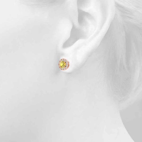 Round Halo Diamond Earrings · 1.39 ct tw