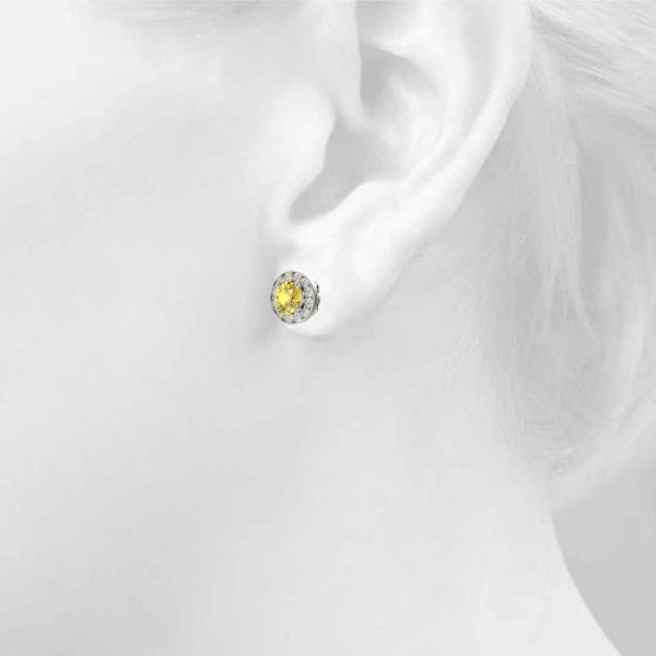 Round Halo Diamond Earrings · 1.39 ct tw
