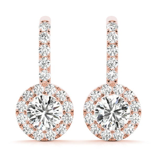 Round Halo Diamond Earrings · 2.01 ct tw