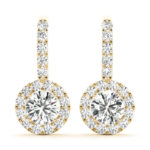 Round Halo Diamond Earrings · 0.66 ct tw