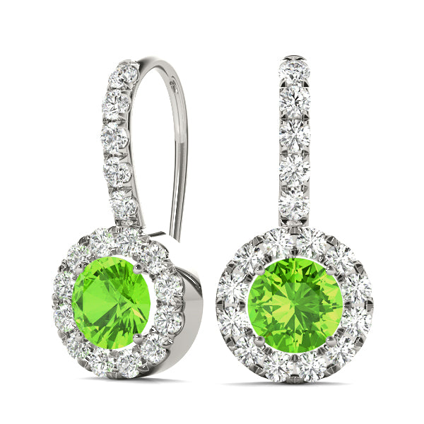Round Halo Diamond Earrings · 0.66 ct tw