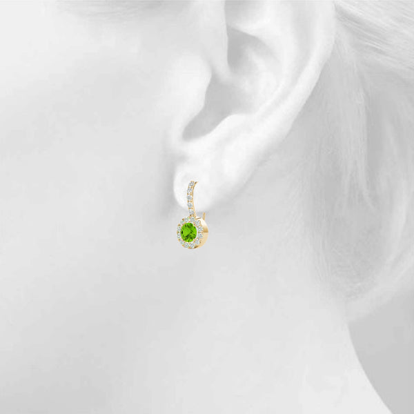 Round Halo Diamond Earrings · 0.26 ct tw