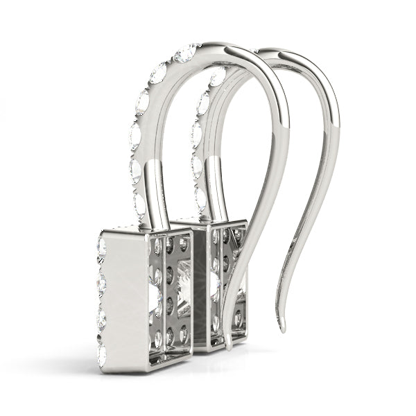 Square Halo Diamond Earrings · 0.88 ct tw