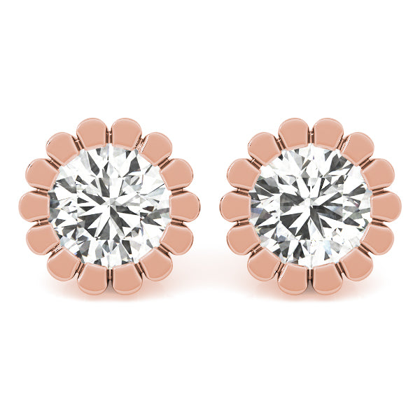 Round Single Stone Diamond Earrings · 2.00 ct tw