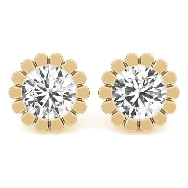 Round Single Stone Diamond Earrings · 0.24 ct tw