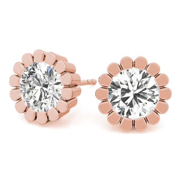 Round Single Stone Diamond Earrings · 0.50 ct tw