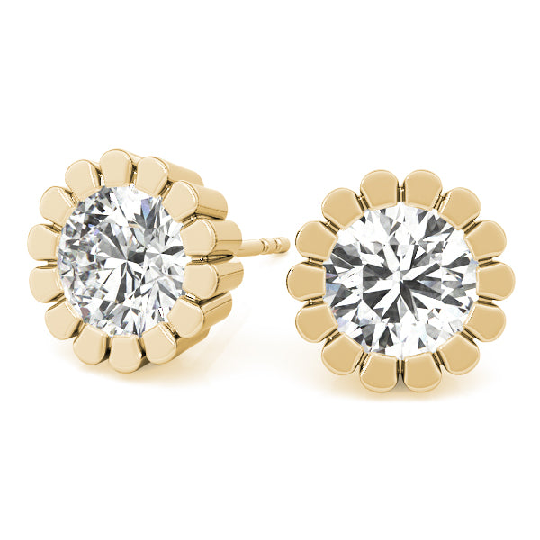 Round Single Stone Diamond Earrings · 1.00 ct tw
