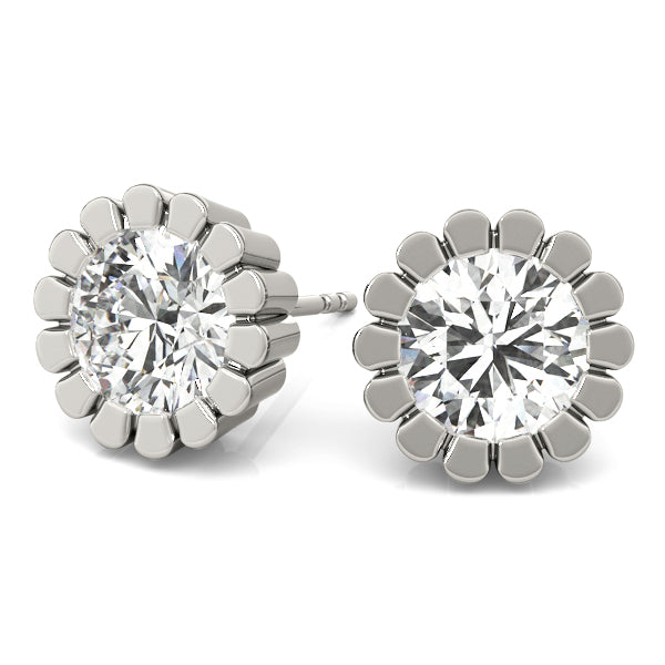 Round Single Stone Diamond Earrings · 0.50 ct tw