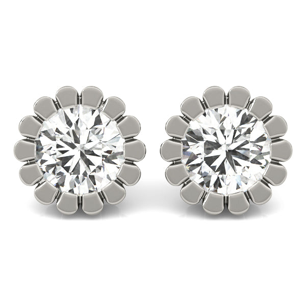 Round Single Stone Diamond Earrings · 0.50 ct tw