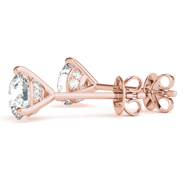 Round Single Stone Diamond Earrings · 1.06 ct tw