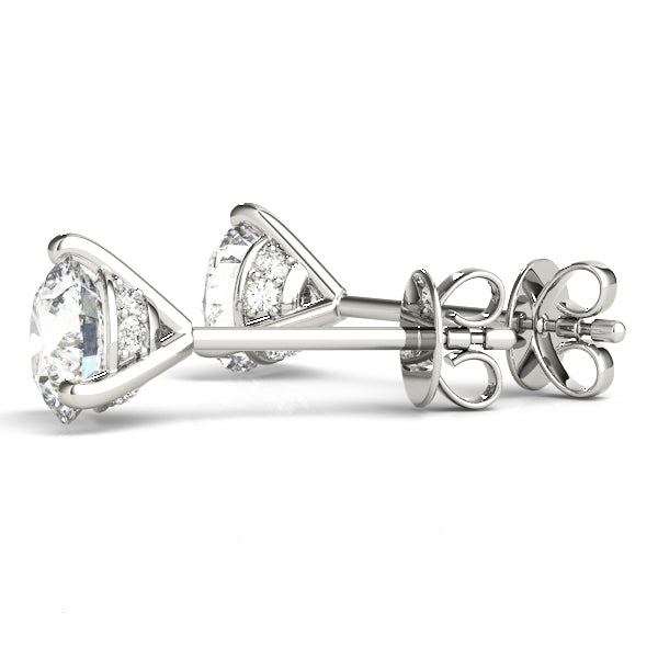 Round Single Stone Diamond Earrings · 0.53 ct tw