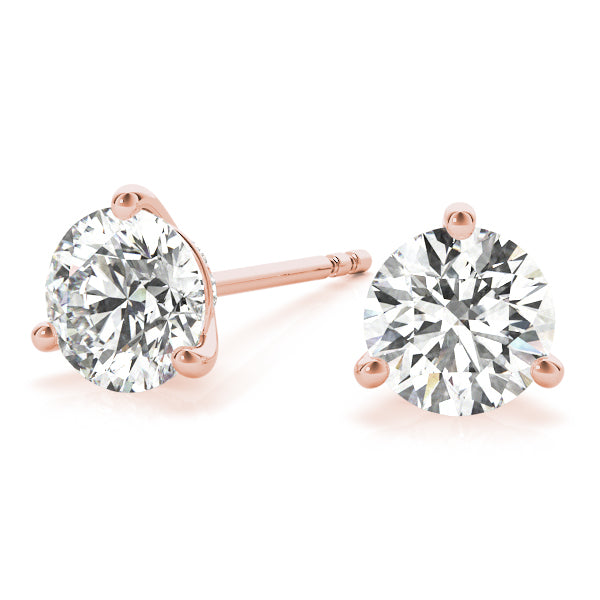 Round Single Stone Diamond Earrings · 1.06 ct tw