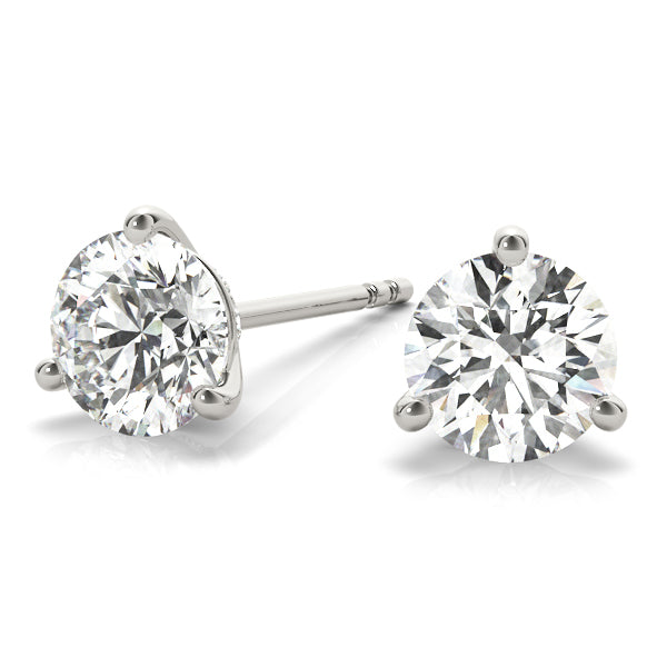 Round Single Stone Diamond Earrings · 0.28 ct tw